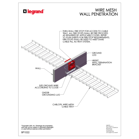 Mesh Tray Wall Penetration